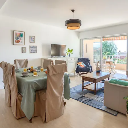 A3 - 2 Bdr Sea View 10 Min - Parking, Pool & Terrace Apartment Antibes